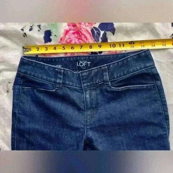 Ann Taylor Loft Modern Crop Pant Women's Dark Demin Size 0 - Picture 5 of 8